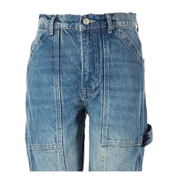 Reformation Denim Kealy Carpenter Utility Jeans 30 High Rise Relaxed Straight - Picture 3 of 13